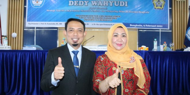 Dedy Wahyudi Wakil Walikota Bengkulu Pertama Bergelar Doktor