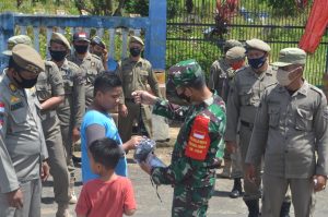 Dandim 0407 Patroli ke Beberapa Pasar Bengkulu Dan Ingatkan Pentingnya Disiplin Protokol Kesehatan