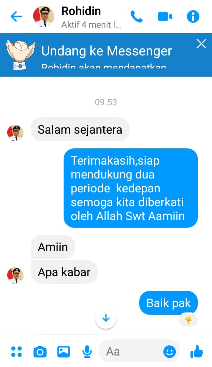 Kadis Kominfo Himbau Masyarakat Waspada Akun Palsu Mengatasnamakan Rohidin Mersyah