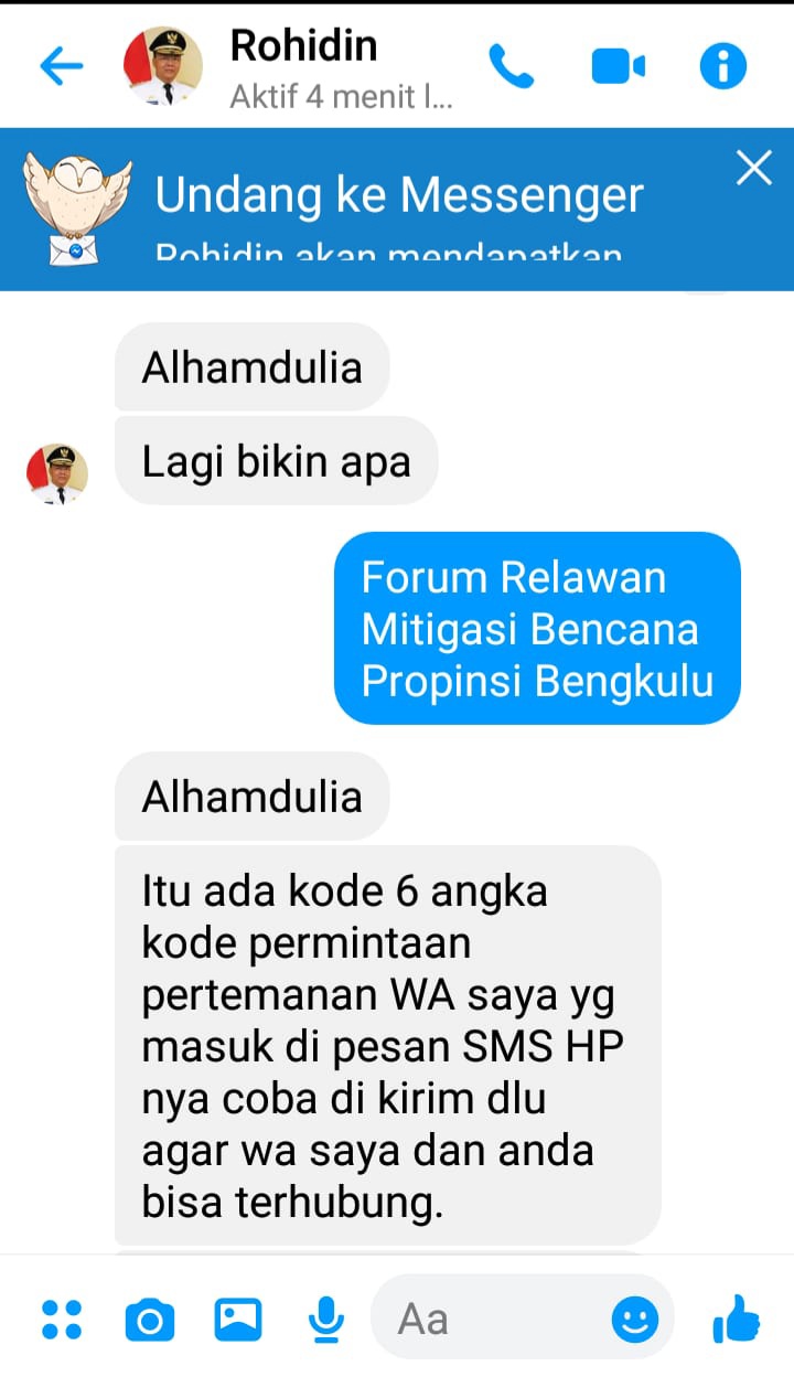 Kadis Kominfo Himbau Masyarakat Waspada Akun Palsu Mengatasnamakan Rohidin Mersyah