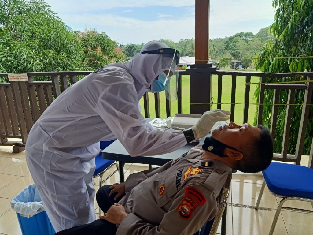 1200 Personil Polda Bengkulu dan Polres Jajaran Rapid Tes Antigen
