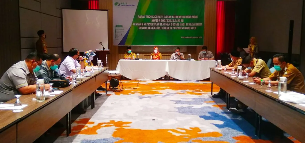 Gubernur Bengkulu Keluarkan Surat Edaran  Jaminan Sosial Guna Lindungi Pekerja Konstruksi