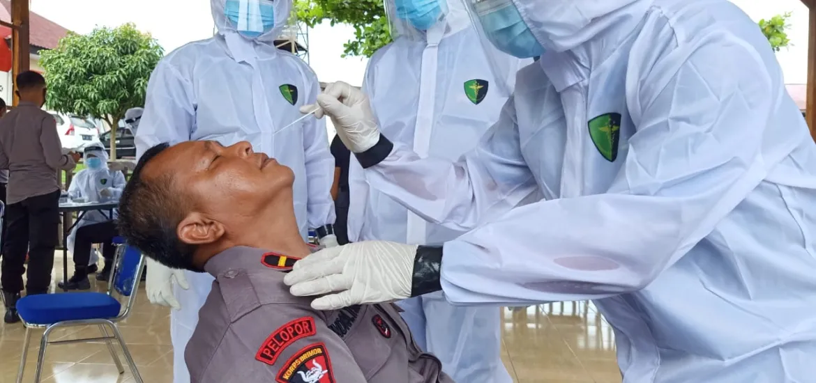 1200 Personil Polda Bengkulu dan Polres Jajaran Rapid Tes Antigen