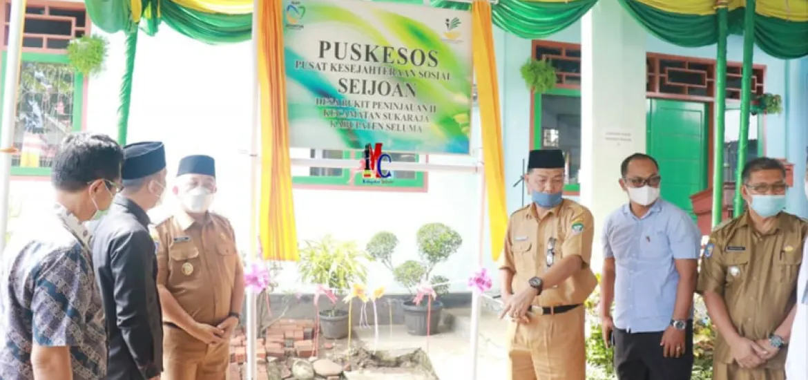 Wabup Gustianto Launching Penyelenggaraan Puskesos SLRT dan Program Bantuan Sembako