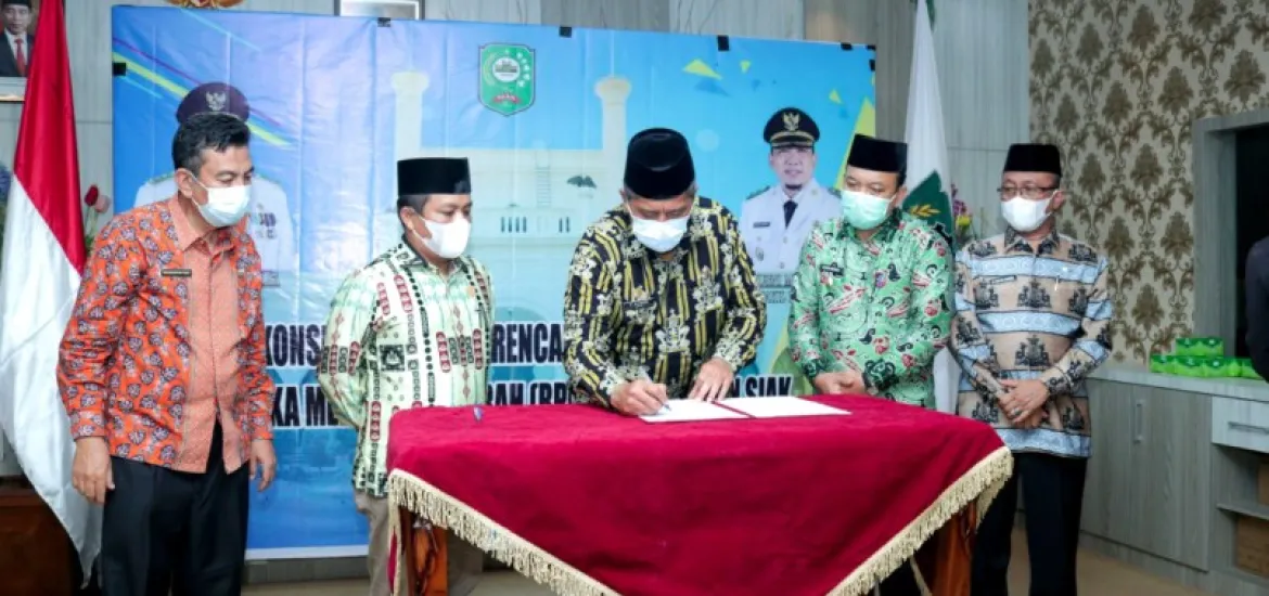 Bupati Siak H. Alfedri buka Forum Konsultasi Publik Rancangan RPJMD Kabupaten Siak tahun 2021-2026