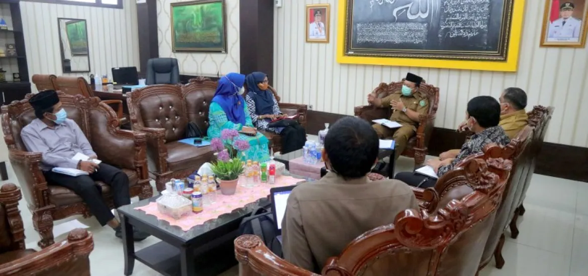 Wakil Bupati Siak Husni Merza, menerima kunjungan silaturahmi dari Masyarakat Ekonomi Syari’ah
