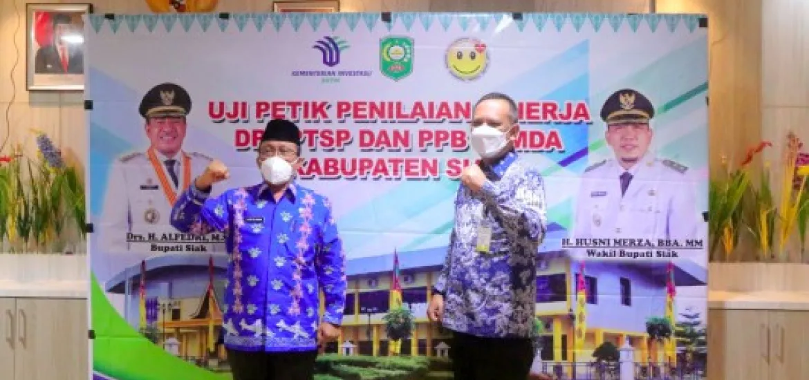 Uji Petik Penilaian Kinerja DPMPTSP Kabupaten,DPMPTSP Kab Siak Masuk 9 Besar dan Satu-satunya Kabupaten di Sumatera.