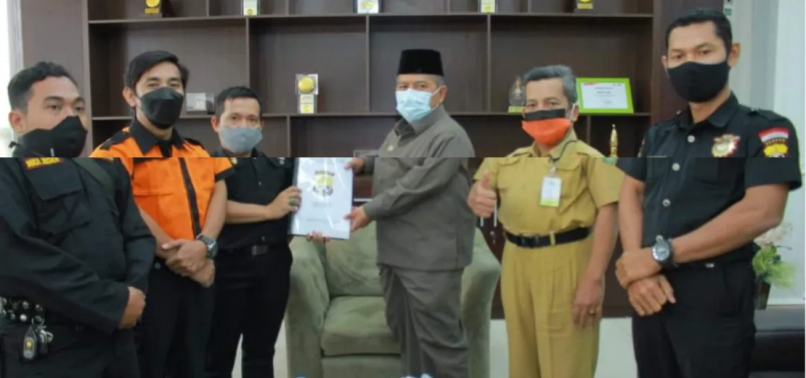 Bupati Siak Alfedri, Sambut Kunjungan Pengurus Senkom Kabupaten Siak
