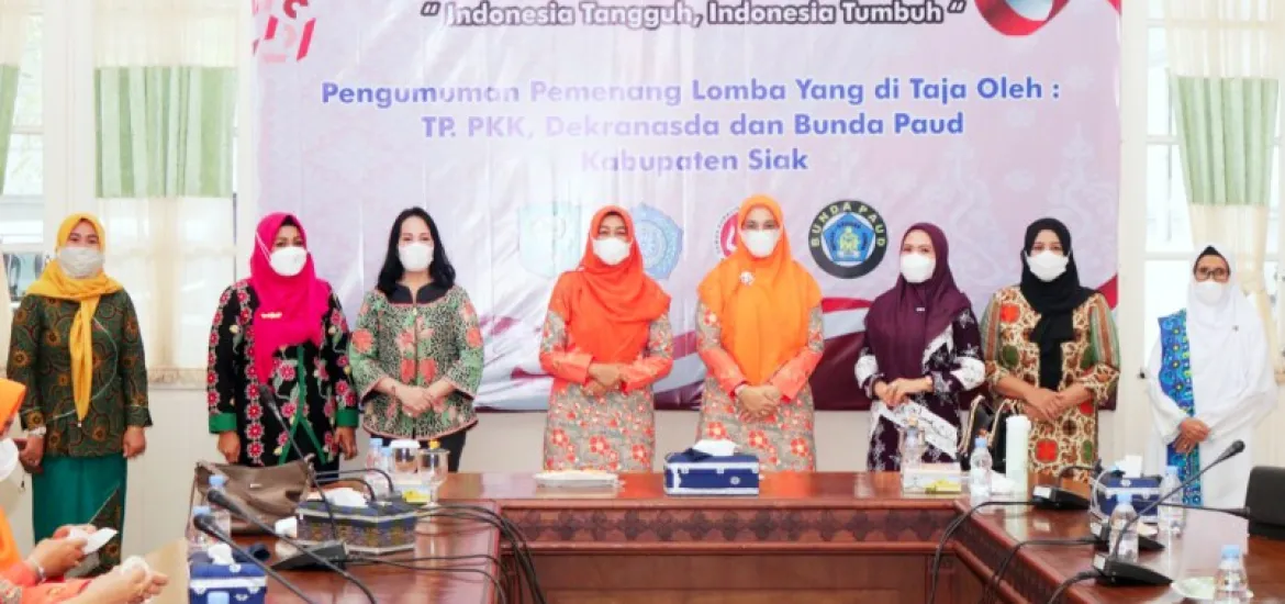 TP PKK Siak dan Bunda Paud menginisiasi kegiatan lomba rangka memeriahkan HUT Kemerdekaan RI Ke-76