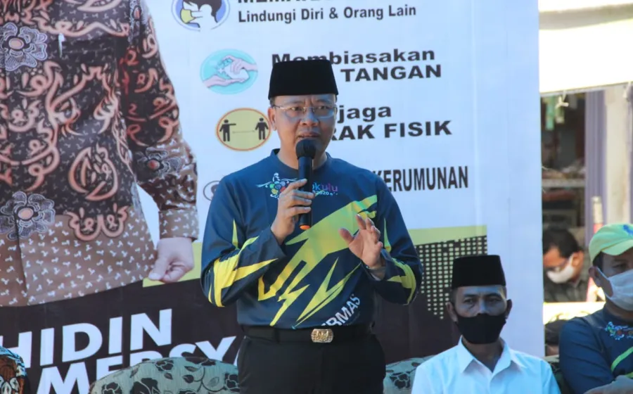 Rohidin Mersyah Sosialisasikan Penerapan Disiplin Protokol Kesehatan, Upaya Memutuskan Mata Rantai Penyebaran Virus Corona.