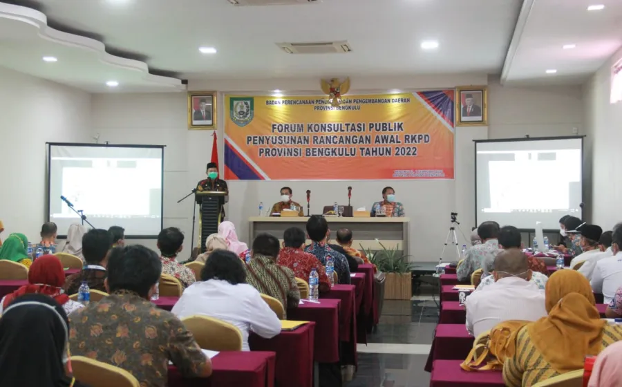 Sekretaris Daerah Provinsi Bengkulu Hamka Sabri Buka Forum Konsultasi Publik Penyusunan RKPD Provinsi Bengkulu
