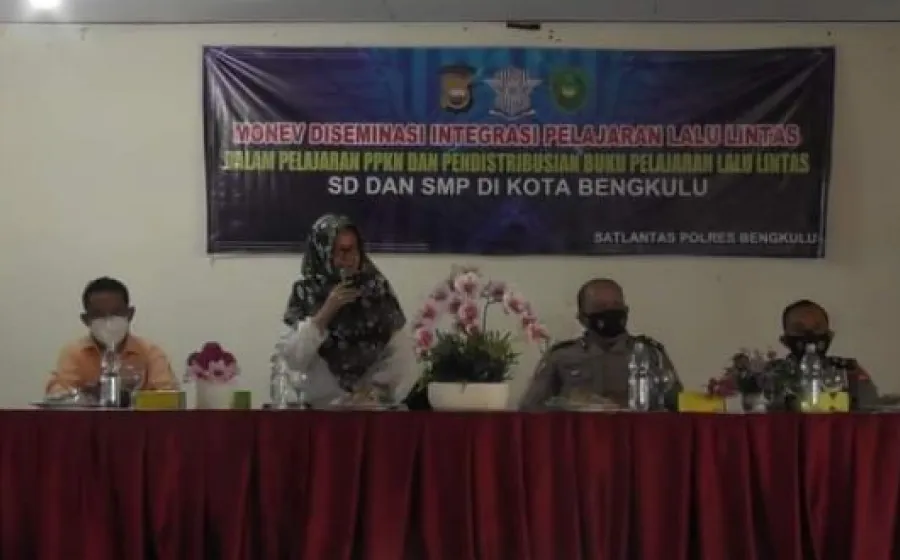  Dinas Pendidikan Bersama Satlantas Polres Bengkulu Lakukan Monitoring Diseminasi Lalu Lintas