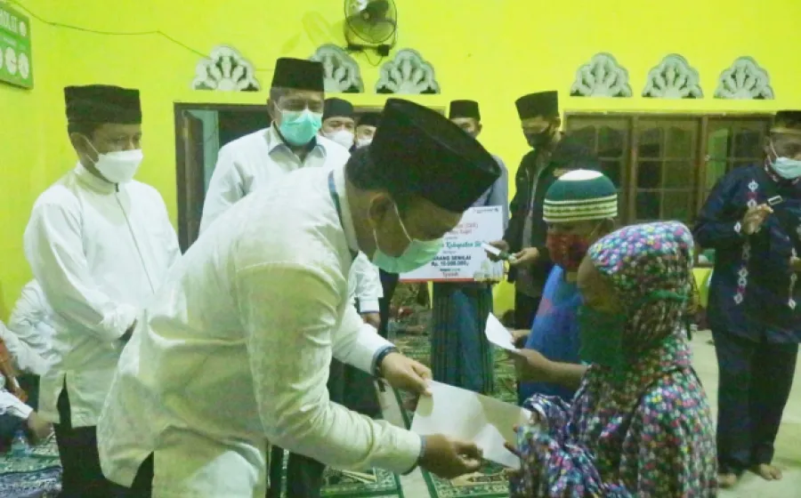 Safari Ramadan Alfedri - Husni Merza di Bungaraya Tetap Terapkan Protokol kesehatan