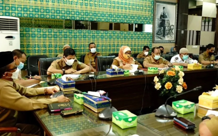 Pelantikan Bupati dan Wakil Bupati Siak Terapkan Prokes Ketat