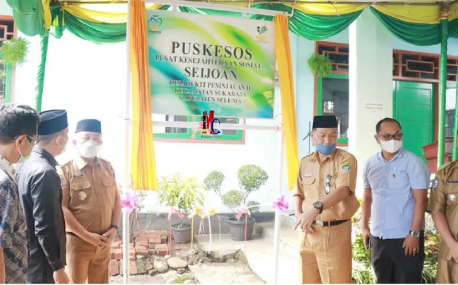 Wabup Gustianto Launching Penyelenggaraan Puskesos SLRT dan Program Bantuan Sembako