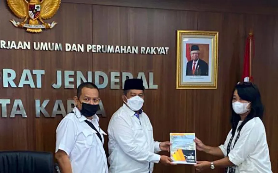 Bupati Alfedri Jumpai Dirjen Cipta Karya Kementrian PUPR, Ajukan Proposal Pembangunan Siak 2022.