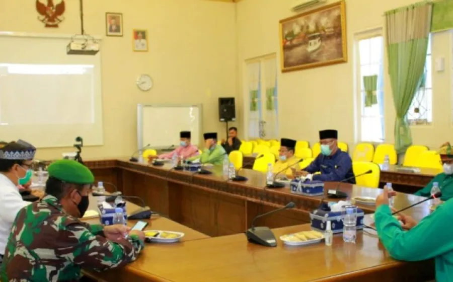 Bupati Siak Alfedri mengikuti upacara Peringatan Hari Lahir Pancasila secara virtual
