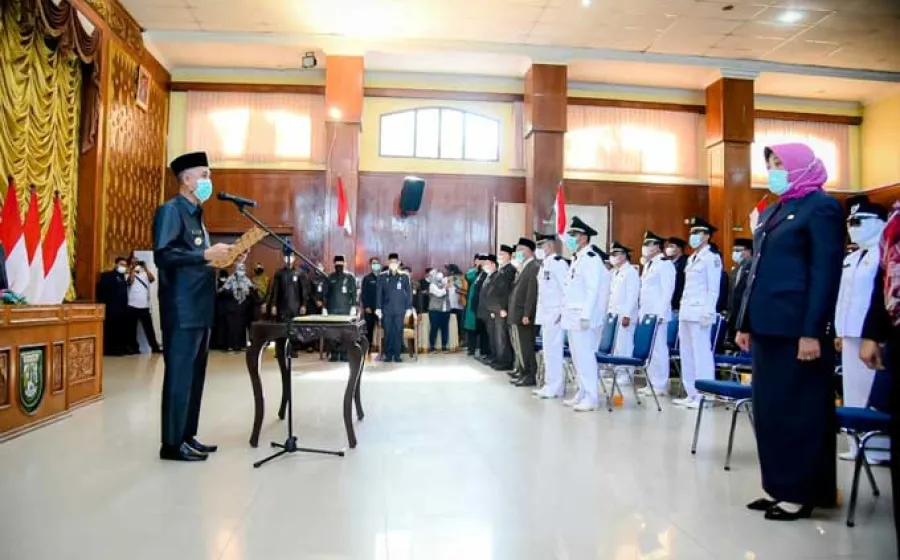 Pelantikan Pejabat Pimpinan Tinggi Pratama, Administrator dan Pengawas di Lingkungan Pemkot Dumai