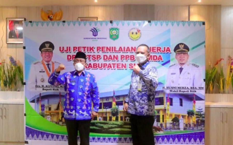 Uji Petik Penilaian Kinerja DPMPTSP Kabupaten,DPMPTSP Kab Siak Masuk 9 Besar dan Satu-satunya Kabupaten di Sumatera.