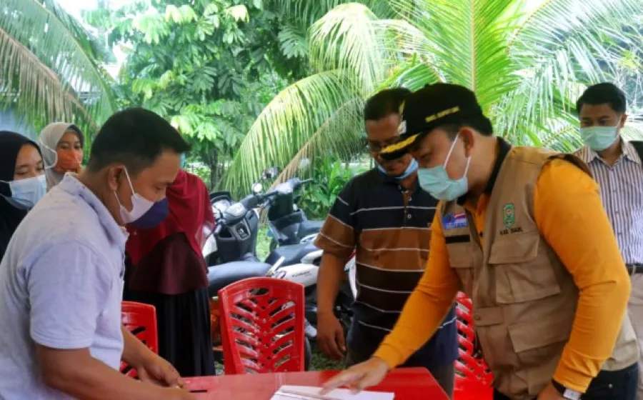 Wakil Bupati Siak lakukan Peninjauan Posko PPKM level 4 di Kecamatan Sungai Apit