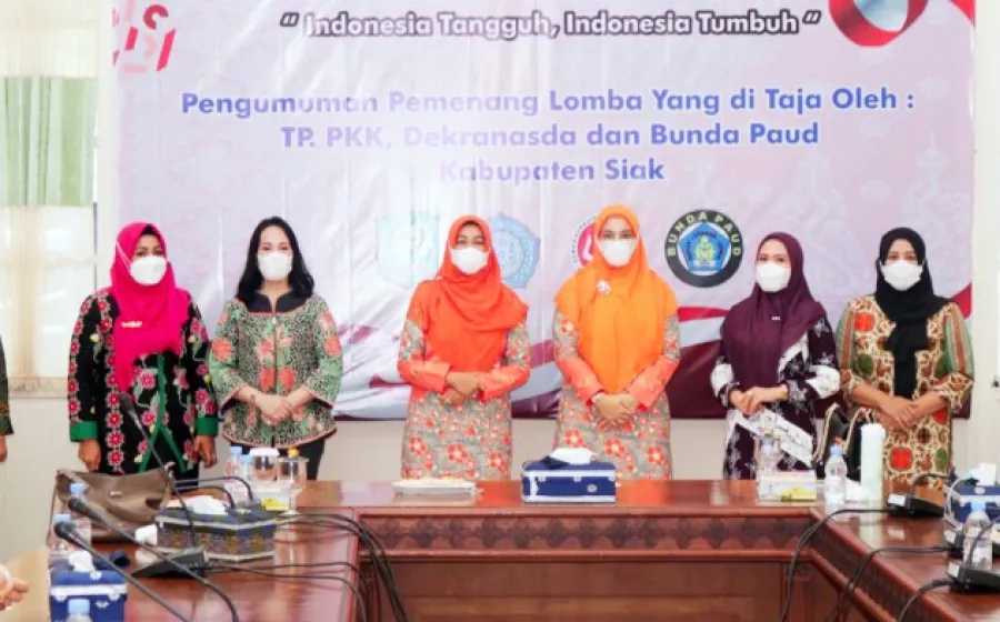 TP PKK Siak dan Bunda Paud menginisiasi kegiatan lomba rangka memeriahkan HUT Kemerdekaan RI Ke-76